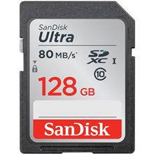 کارت حافظه SDXC سن دیسک مدل Ultra کلاس 10 استاندارد UHS-I U1 سرعت 533X 80MBps ظرفیت 128 گیگابایت SanDisk Ultra UHS-I U1 Class 10 533X 80MBps SDHC - 128GB